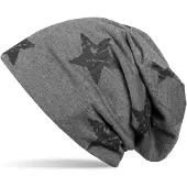 StyleBREAKER Beanie "Beanie mit Sterne Print im Destroyed Look" 1 Stk.