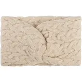 StyleBREAKER Stirnband "Strick Stirnband mit Zopfmuster und Twist Knoten", Damen, beige, Obermaterial: 100% Polyacryl PAN., Modisch, Mützen Stirnband