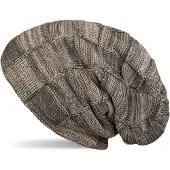 StyleBREAKER Strickmütze "Feinstrick Beanie mit Karo Strick" 1 Stk.