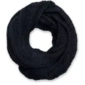StyleBREAKER Strickschal "Strick Loop mit Karomuster", Damen, schwarz, Obermaterial: 100% Viskose CV., Modisch, Modetücher Strickschal