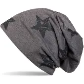 StyleBREAKER Beanie "Beanie mit Sterne Print im Destroyed Look" 1 Stk.