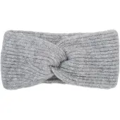 StyleBREAKER Stirnband "Strick Stirnband Rippenmuster Twist Knoten", Damen, grau (hellgrau meliert), Obermaterial: 80% Polyacryl PAN. 20% Wolle WO., Modisch, Mützen Stirnband