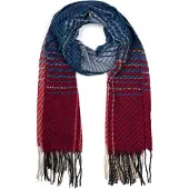 StyleBREAKER Strickschal "Feinstrick Schal Zick-Zack gestreift" 1 Stk.