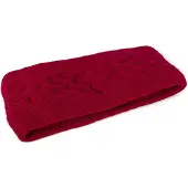 StyleBREAKER Stirnband "Strick Stirnband mit Rauten Muster", Damen, rot (bordeaux, rot), 52% Viskose CV. 20% Polyamid PA. 28% Polyester PES., Modisch, Mützen Stirnband
