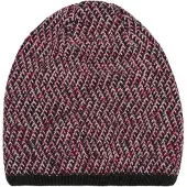 StyleBREAKER Strickmütze "Strick Beanie Mütze Dreieck Bunt mit Thermo-Fleece", Herren, grau (dunkelgrau, pink), 75% Polyacryl PAN. 15% Polyamid PA. 10% Wolle WO., Modisch, Mützen Strickmütze