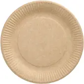 0 0 500 Teller, Pappe "pure" rund Ø 23 cm braun