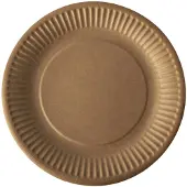 Papstar Teller, Pappe "pure" rund Ø 19 cm braun, 16 x 50 Stück 800 Stück