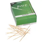 Papstar 30000 Zahnstocher, Holz "pure" rund 8 cm