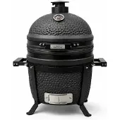 Patton Kamado Grill Holzkohlegrill "PREMIUM", Grill Ø34cm, Mattschwarz