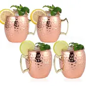 INF Elegantes Cocktailglas aus gehämmertem Kupfer M