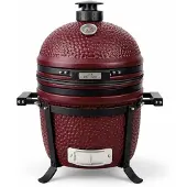 Patton Kamado Grill Holzkohlegrill "PREMIUM", Grill Ø33.5cm, Bordeaux
