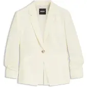 BOSS Slim-Fit Blazer aus japanischem Krepp mit gerafften Ärmeln Grösse 40