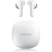 Niceboy Pins 4 PRO Kabellose Ohrhörer True Wireless ANC Bluetooth 5.4 Weiß 48h Akkulaufzeit IP54