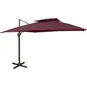 vidaXL Ampelschirm mit Lüftung 300x300 cm Bordeauxrot