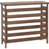 Mendler Verkleidung für Klimaanlage/Wärmetauscher MCW-Q15, Abdeckung Holz MVG- 78x84x32cm dunkelbraun