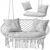Gardlov 27382 Kissen-Set für doppelte Hängeschaukel, 3-teilig, beige