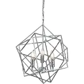Searchlight Hängeleuchte, Chrom, Käfig Design, H 108 cm
