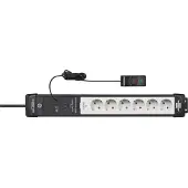 Brennenstuhl Steckdosenleiste "Premium-Line Comfort Switch Plus" 6-fach (separate Ein- / Ausschalter Kabellänge 3 m) zusätzlicher Hand-Fußschalter