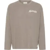 !Solid Langarmshirt SOLID "Langarmshirt SDUrton", Herren, Gr. XL, braun (181210 driftwood), Obermaterial: 92% Baumwolle CO. 8% Leinen LI., Shirts Langarmshirt