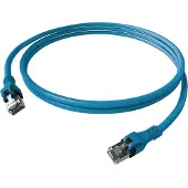 EasyLan DualBoot PushPull IP20 Patchkabel, Cat.6A (Class EA), S/FTP, blau, 2 m