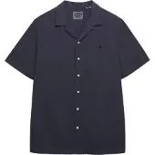 Superdry für Herren. M4011138A Hemd Cabana navy (XL), Lässig, Baumwolle, Kurzarm, Marine