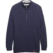 Superdry für Damen. W6110741A Slouchy-Pullover in Marineblau mit halbem Reißverschluss (XS), Lässig, Baumwolle