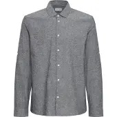 Blend Leinenhemd "Leinenhemd BHAban Slub Linen Mix", Herren, Gr. XXL, N-Gr, blau (salute), Obermaterial: 70% Baumwolle CO. 30% Leinen LI., Hemden Leinenhemd