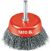 YATO YT-4751, Vorpolierbürste, 4500 RPM, 6 mm, 7,5 cm, Rot, Edelstahl