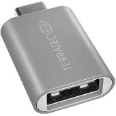 Terratec Connect C1, USB C, USB A, Silber
