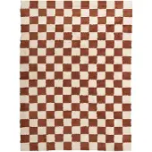 FRAAI Retro Teppich - Gambit Braun Weiß 80x150 cm