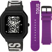 Tous Damen-Smartwatch 200351075 in Schwarz mit zusätzlichem Fashion-Armband