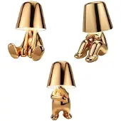 Luxus - Bins Brother Tischlampe - Gold - Set van 3