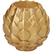 Starpak Kugelkerze Ø 10 cm gold "Pine Cone" 6 Stück