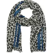 StyleBREAKER Schal "Weicher Schal mit Leoparden Print und Streifen" 1 Stk.