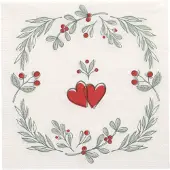Papstar Servietten, 3-lagig 1/4-Falz 33 cm x 33 cm "Berries" 300 Stück