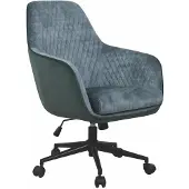 Novel Drehstuhl DANNY Stoff-Bezug grün-blau mit Rollen, 63 cm breit, 98 cm hoch, bis 140 kg
