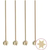 Papstar 50 Cocktail-Stampfer, Holz "pure" 17 cm natur "Star"