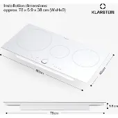 Klarstein Induktionskochfeld 3 Platten, Einbau-Induktionskochfeld mit 3 Kochfelder, 7000 Watt Induktionskochfeld, Induktion Kochfeld mit Touch-Bedienfeld & Timer, Effizienter Elektro Induktions-Herd