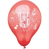 Papstar 72 Zahlenluftballons Ø 25 cm farbig sortiert 5
