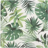 Papstar 10 X 20 Servietten, 3-lagig 1/4-Falz 33 cm x 33 cm "Monstera"