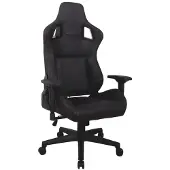 Venda Gaming Stuhl DANJO Stoff Schwarz-Rot drehbar höhenverstellbar 5 Rollen 73x60x130 cm