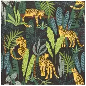 Papstar 10 X 20 Servietten, 3-lagig 1/4-Falz 33 cm x 33 cm "Leopard"