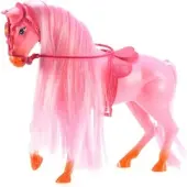 Toi-Toys LAUREN Paradiespferd mit Haarbürste zum Kämmen & Stylen Puppen Pferd rosa