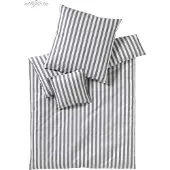 Elegante Perkal-Bettwäsche-Garnitur Lido Farbe silber Größe 135x200cm + 40x80
