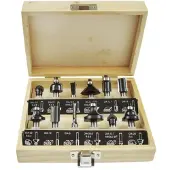 AWTOOLS MILLS FOR WOOD, SET 12 pcs. 8mm STEM