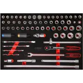 Ks Tools 1/2 Steckschlüssel-Satz in Schaumstoffeinlage, 66-tlg.