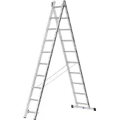 Hymer Alu Pro Allzweckleiter, zweiteilig, 2x10 Sprossen, Länge 2,83 / 4,51 m, Reichhöhe 4,00 / 5,39 m, Gewicht 10,8 kg
