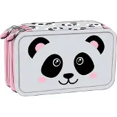 St. Majewski Zweifach-Stifttasche mit Ausstattung St.Right PC04 PANDA GREY
