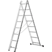 Hymer Alu Pro Allzweckleiter, zweiteilig, 2x6 Sprossen, Länge 1,71 / 2,83 m, Reichhöhe 2,95 / 3,67 m, Gewicht 6,2 kg