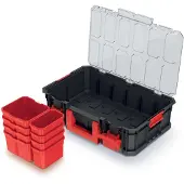 Prosperplast Werkzeugkiste modular mit Steckverbindung und Bechern 13,5 cm hoch